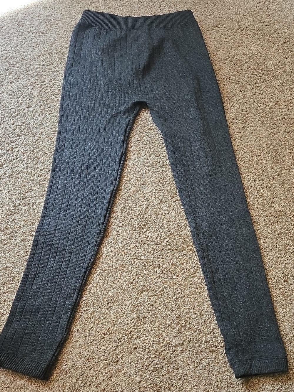 Aeropostale Women's Black Ribbed Knit Joggers Size M